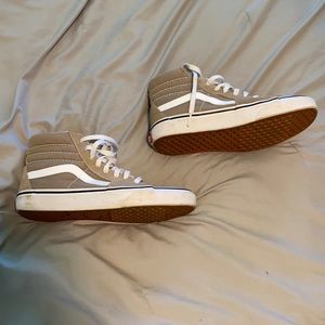 High top beige vans